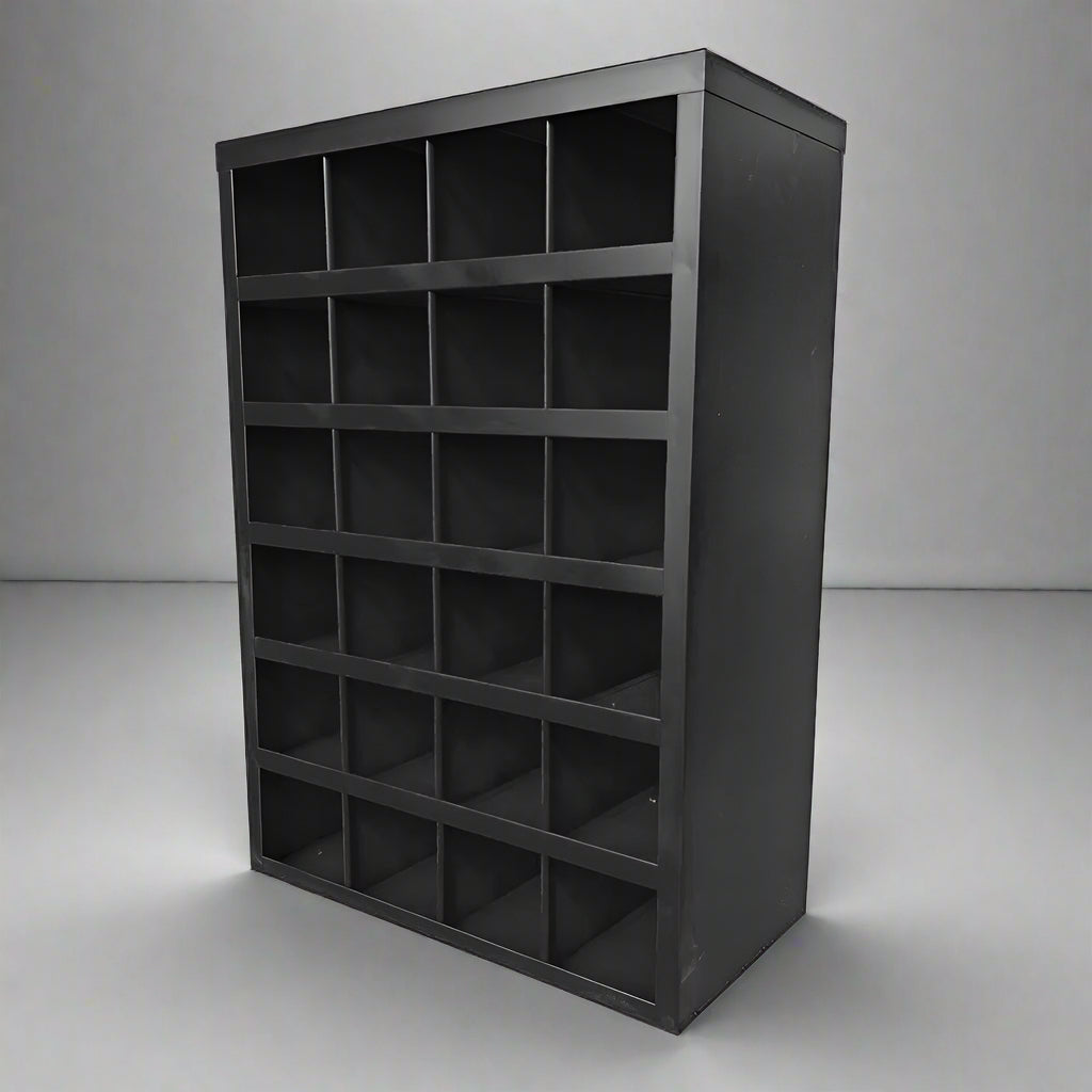 Metal Bolt Bin Organizer Cabinet – 24, 40, 72 & 96-Hole Steel Parts Storage for Garage, Workshop, or Industrial Use