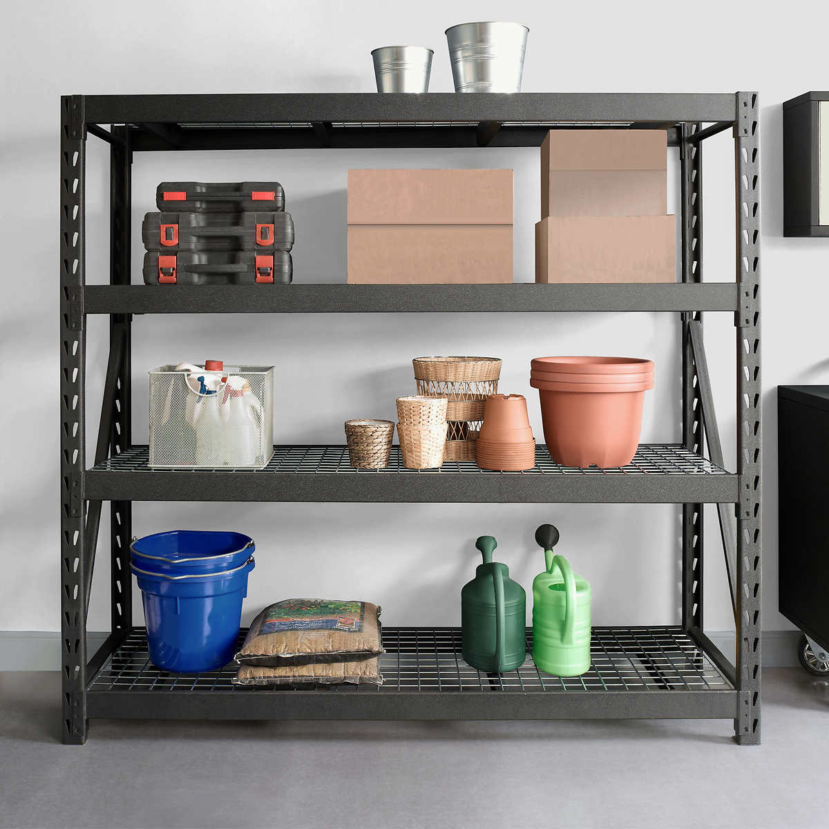 Steel Garage Storage Rack – 3, 4, 5-Tier Heavy-Duty Industrial Shelving Units