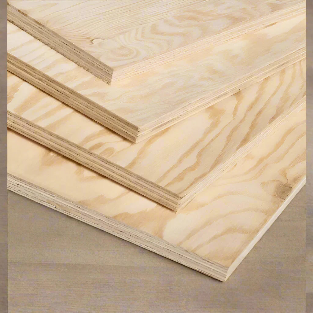 1/4" 3/8”, 1/2”, 3/4” 1" Pine and Oak Plywood Sheets – 4x8 FT Construction Grade | Tongue & Groove Options