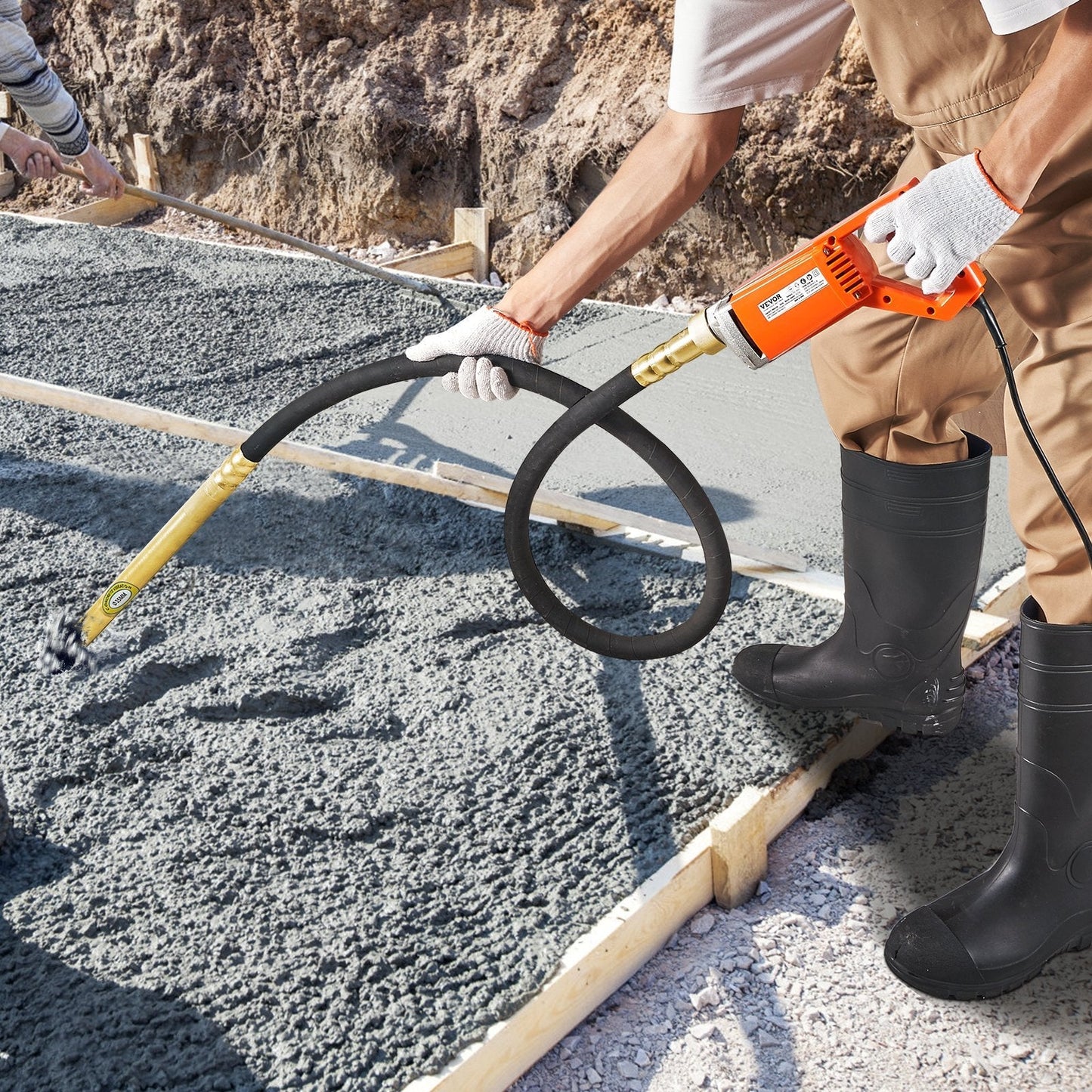 800W Handheld Concrete Vibrator – Electric Cement Bubble Remover Tool | 4256304