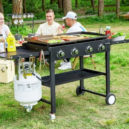 Foldable Propane Griddles – High BTU Outdoor Gas Griddle & Camping Stove Setup, SKU: 9215361