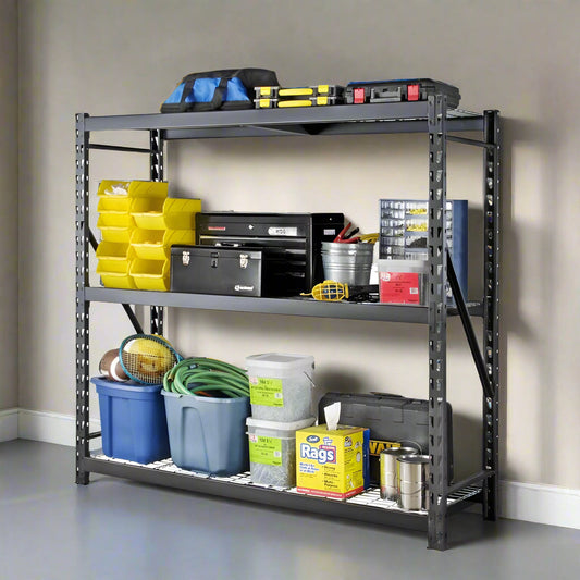 Steel Garage Storage Rack – 3, 4, 5-Tier Heavy-Duty Industrial Shelving Units