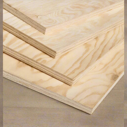 1/4" 3/8”, 1/2”, 3/4” 1" Pine and Oak Plywood Sheets – 4x8 FT Construction Grade | Tongue & Groove Options