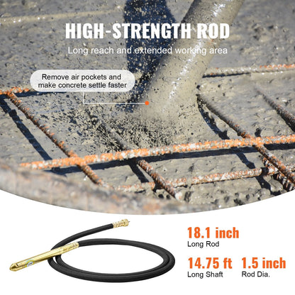 800W Handheld Concrete Vibrator – Electric Cement Bubble Remover Tool | 4256304
