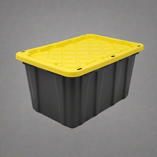 Heavy-Duty 100L Lockable Storage Bin – Black Plastic Container with Lid | SKU: 100LT