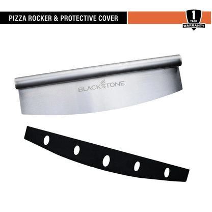 Stainless Steel Pizza Cutter Rocker Blade with Protective Cover – Commercial Kitchen Tool | SKU: PZ1003