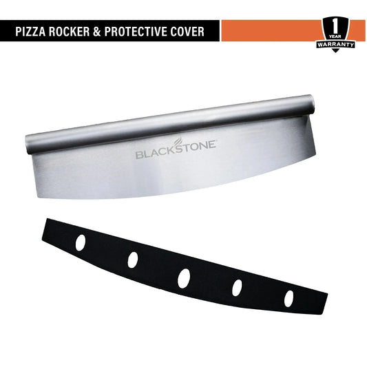 Stainless Steel Pizza Cutter Rocker Blade with Protective Cover – Commercial Kitchen Tool | SKU: PZ1003
